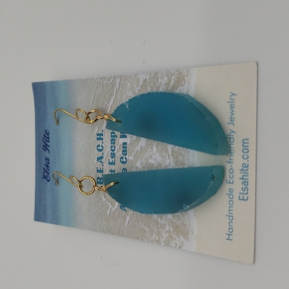 1253- Natural Stone Earrings Handmade NWT - Picture 1 of 3